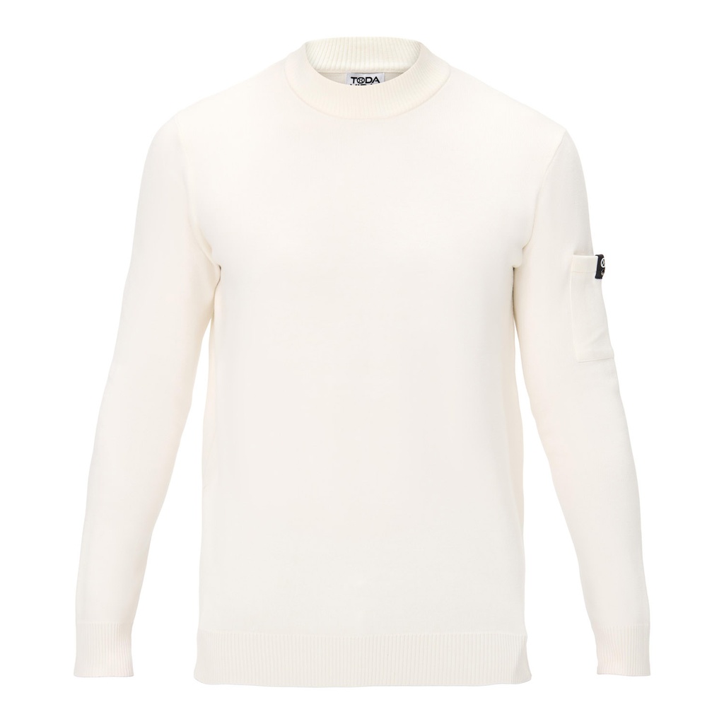 [TVID124011OffwhiteS] mockneck pull offwhite (S)
