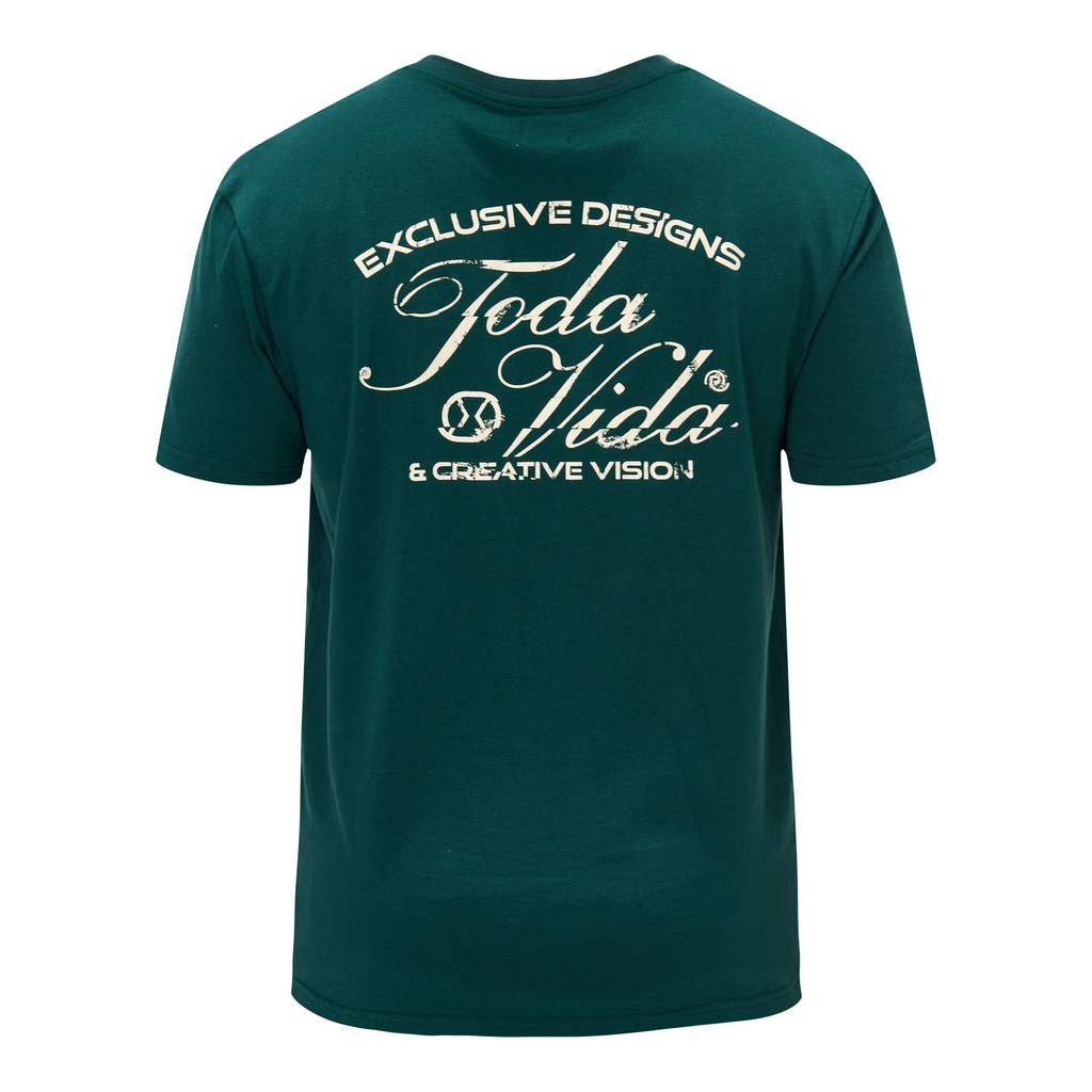[TVID124001groenS] t-shirt retro groen (S)