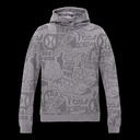 hoodie collective print grijs