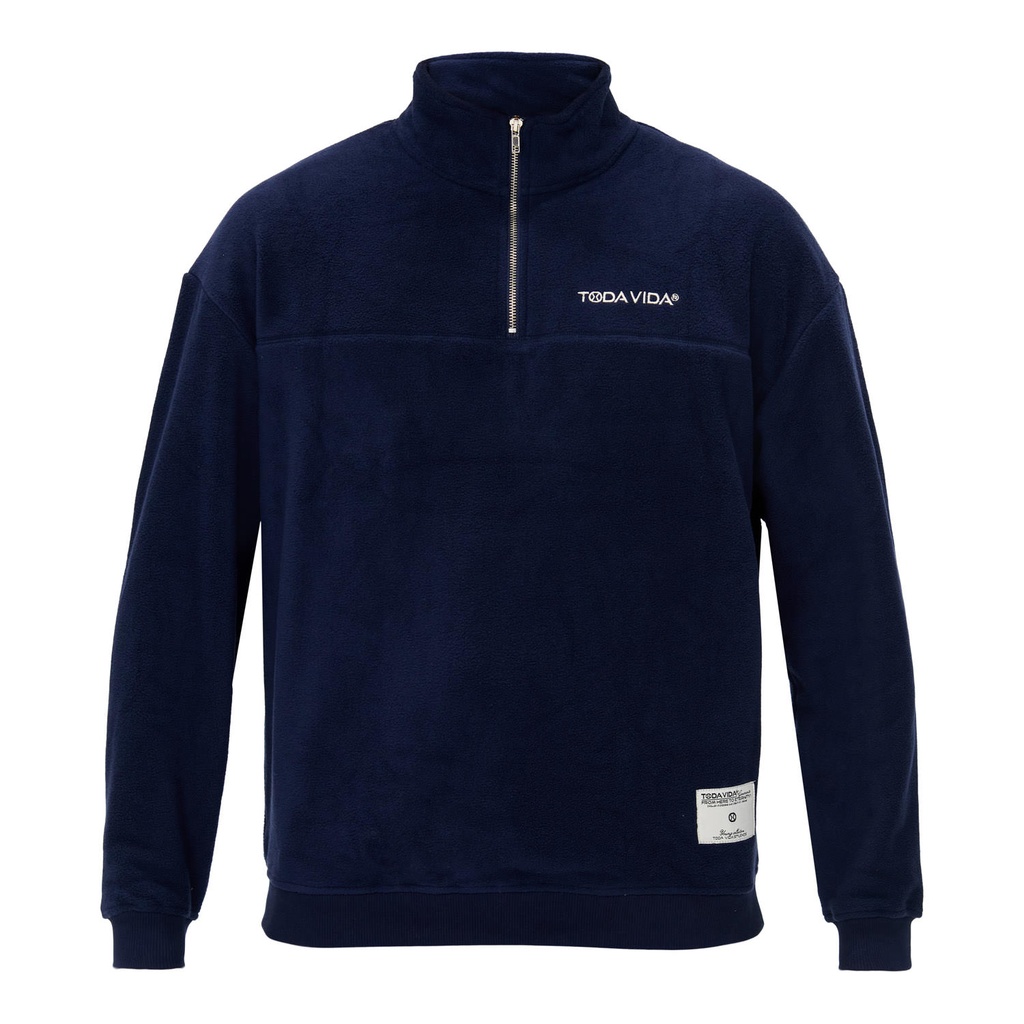 [TVID124020navyM] essential fleece donkerblauw (M)