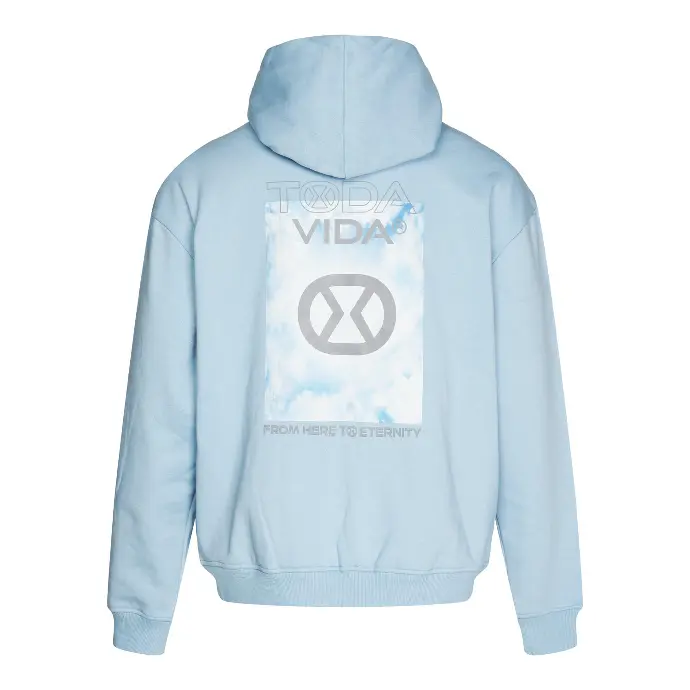 hoodie lichtblauw cloudprint