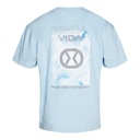 t-shirt lichtblauw cloudprint