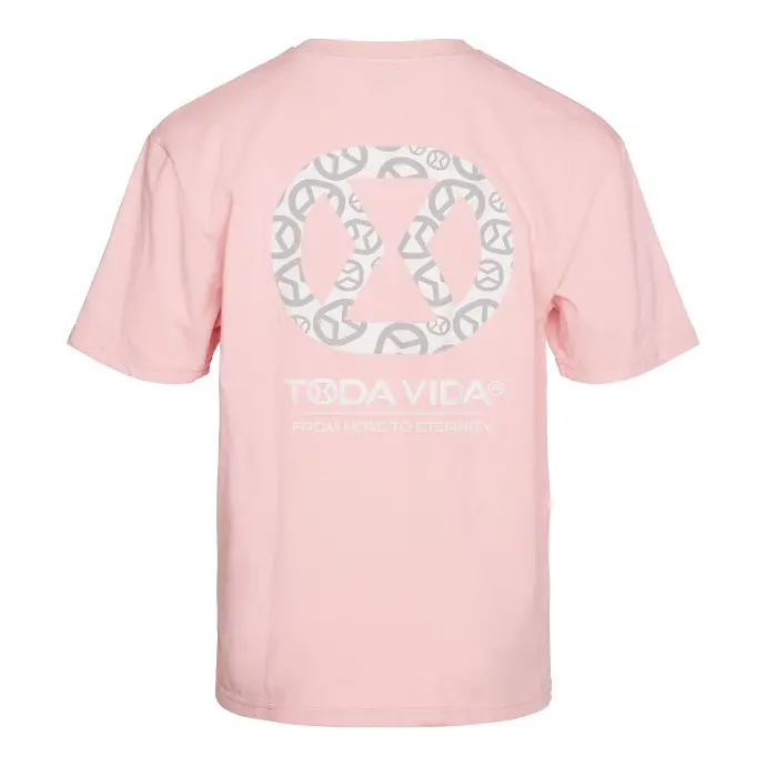 [TVID114005powderS] t-shirt roze logoprint (S)