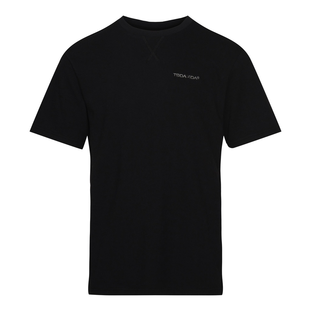 [TVID114006blackS] t-shirt zwart (S)