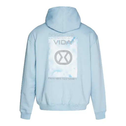 hoodie lichtblauw cloudprint