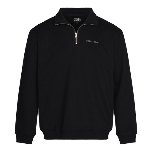 essential halfzip zwart 