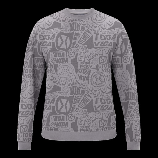 crew collective print grijs